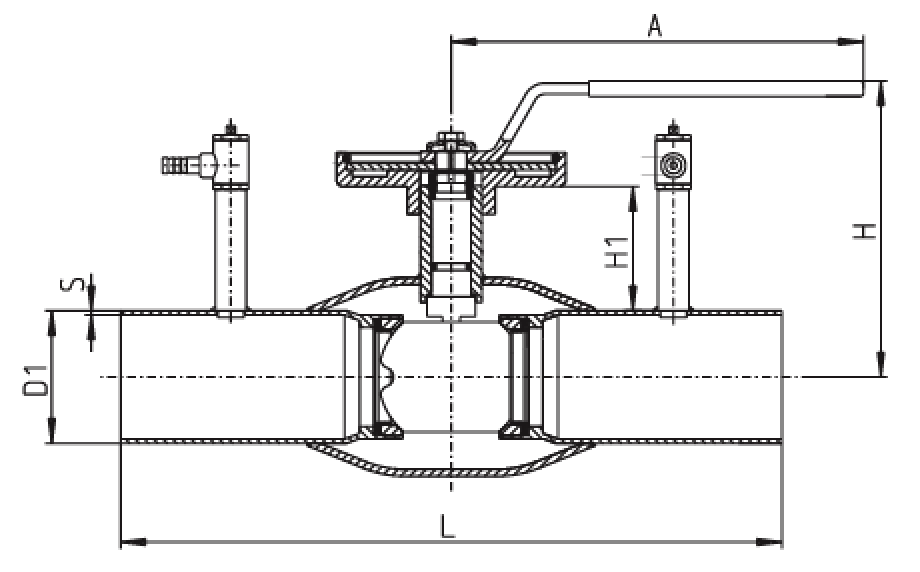 Регулирующие шаровые краны Ситал Т5-11-015-1 Ду 15 Ру 40 редуцированные ...